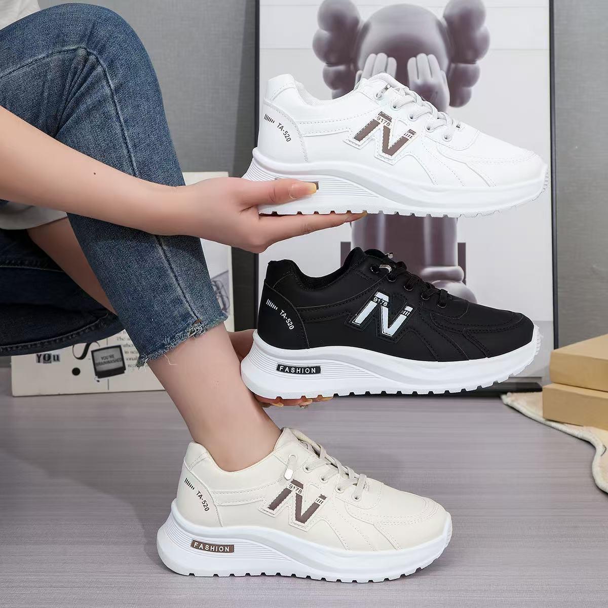 Women’s Casual Sneakers with Wide Velcro Strap and Cushioned Sole